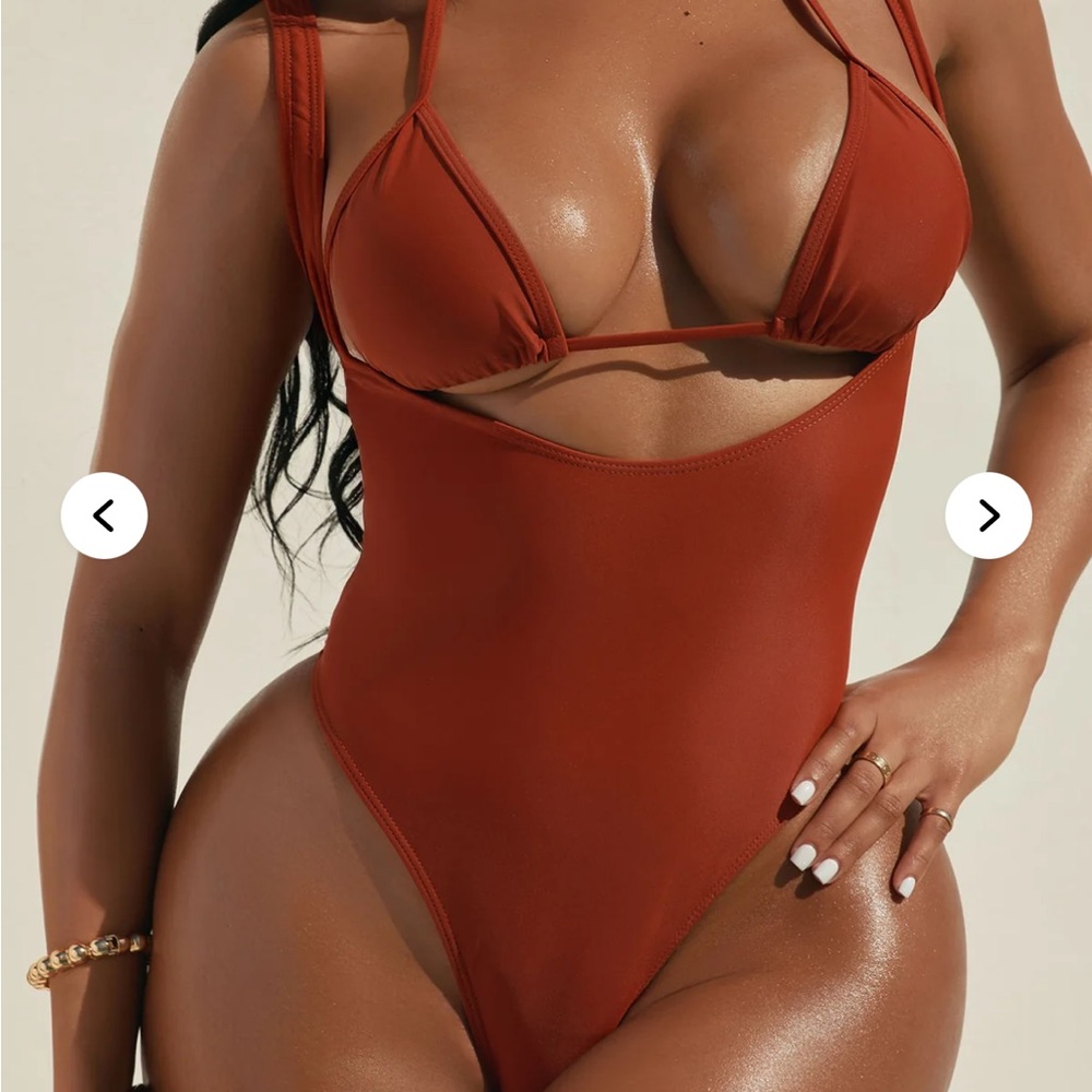 Rust Red One-Piece Swimsuit